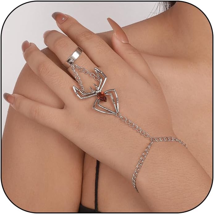 CSIYANJRY99 Snake Hand Chain Bracelet Snake Chain Finger Ring Bracelet Slave Chain Hand Harness Bracelet Snake Pearl Friendship Bracelet Jewelry Accessories - Image 1